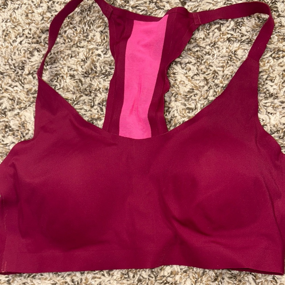 Women's Burgundy and Pink Bra